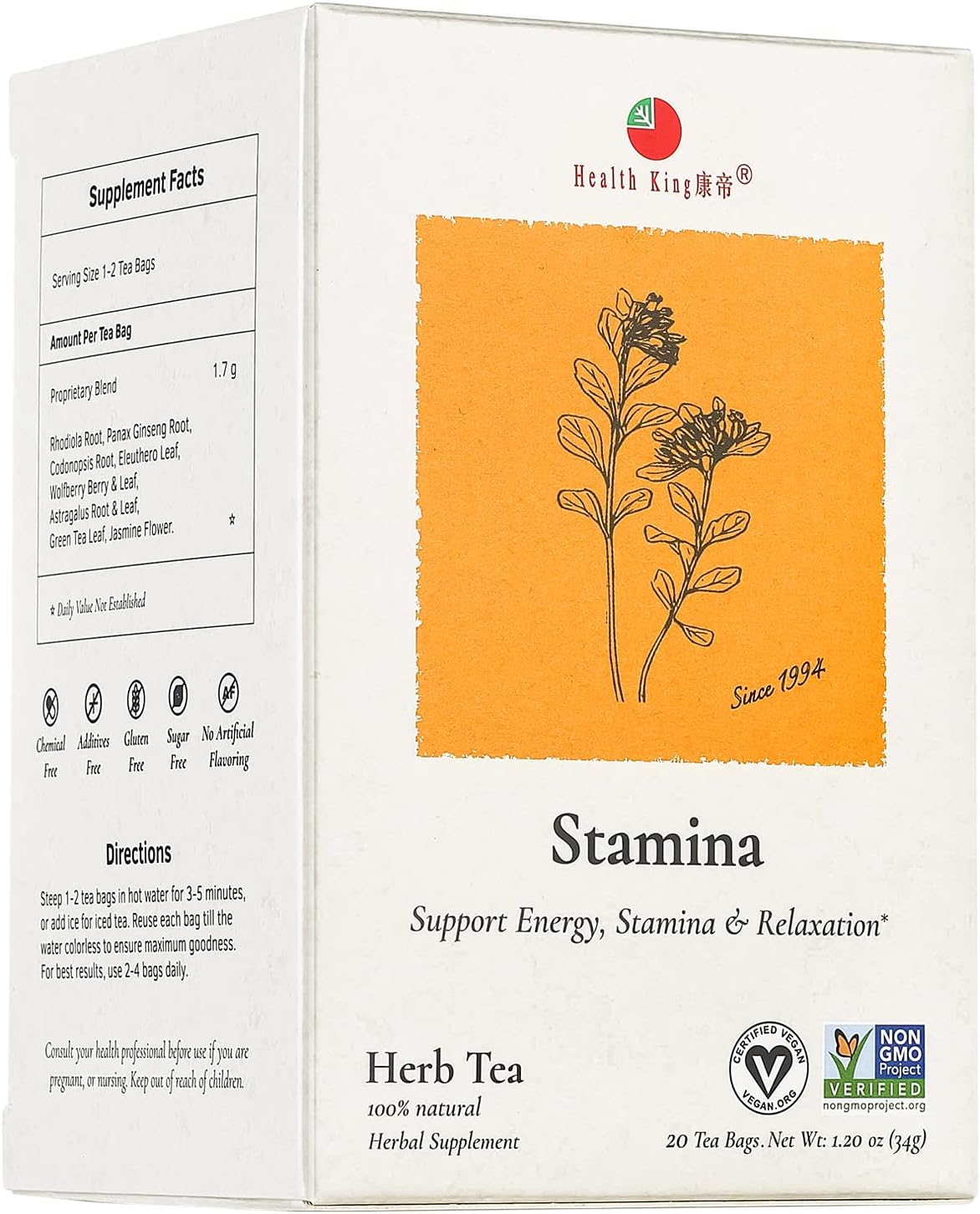 Health King Stamina Herb Tea – vista 1